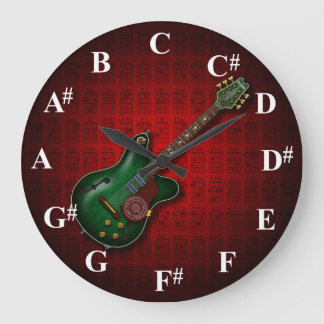 KuuMa Guitar Clock Große Wanduhr