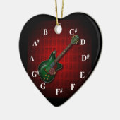 KuuMa Guitar Clock Keramik Ornament (Links)