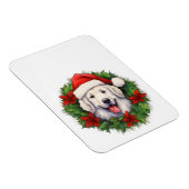 Kuvasz Christmas Wreath Magnet (Rechte Seite)