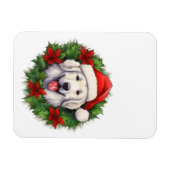 Kuvasz Christmas Wreath Magnet (Horizontal)