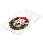 Kuvasz Christmas Wreath Magnet (Linke Seite)