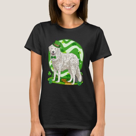 Kuvasz Dog St Patrick's Day Leprechaun T-Shirt (Vorderseite)