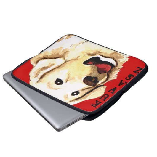 Kuvasz Farbblock Laptopschutzhülle (Vorne Knopf)