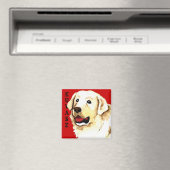 Kuvasz Farbblock Magnet (In Situ (Geschirrspüler))