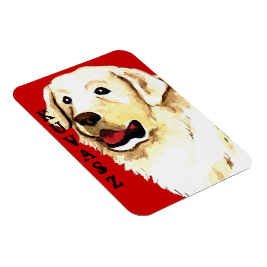 Kuvasz Farbblock Magnet (Rechte Seite)