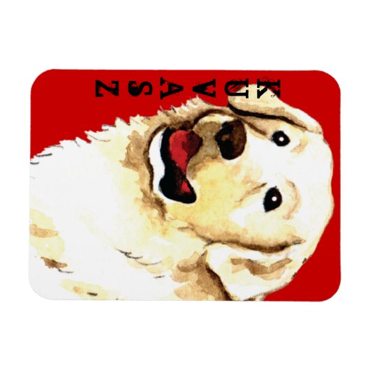 Kuvasz Farbblock Magnet (Horizontal)