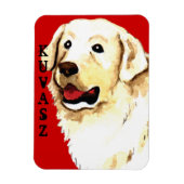 Kuvasz Farbblock Magnet (Vertikal)