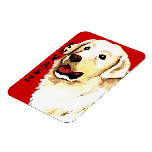 Kuvasz Farbblock Magnet (Linke Seite)