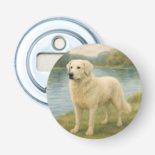 Kuvasz Flaschenöffner (Vorderseite)