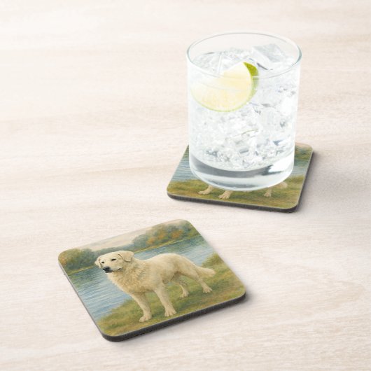 Kuvasz Getränkeuntersetzer (Rechte Seite)