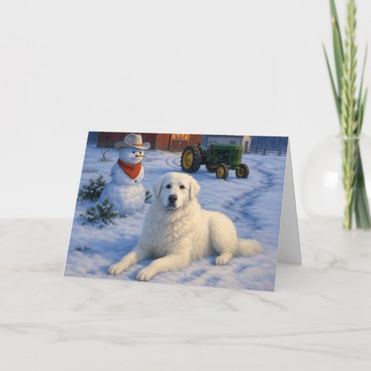 Kuvasz Holiday Card Feiertagskarte (Vorderseite)