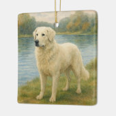 Kuvasz Keramikornament (Links)