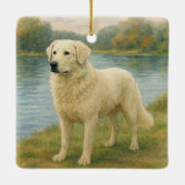 Kuvasz Keramikornament (Rückseite)