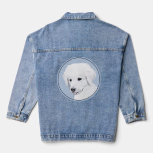 Kuvasz-Malerei - Niedliche Original Hunde-Kunst Jeansjacke