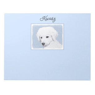 Kuvasz-Malerei - Niedliche Original Hunde-Kunst Notizblock
