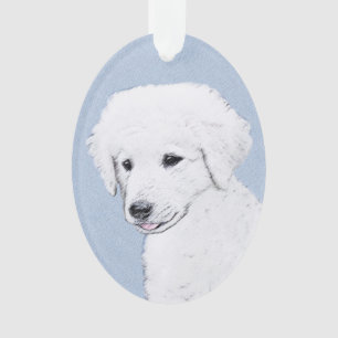 Kuvasz-Malerei - Niedliche Original Hunde-Kunst Ornament