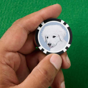 Kuvasz-Malerei - Niedliche Original Hunde-Kunst Pokerchips