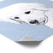 Kuvasz-Malerei - Niedliche Original Hunde-Kunst Poster (Ecke)