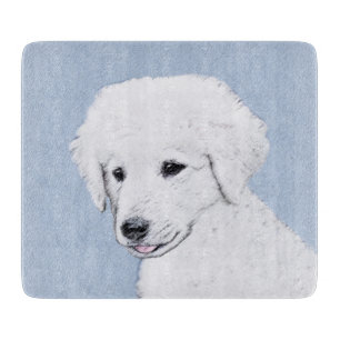 Kuvasz-Malerei - Niedliche Original Hunde-Kunst Schneidebrett