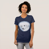 Kuvasz-Malerei - Niedliche Original Hunde-Kunst T-Shirt (Vorne ganz)