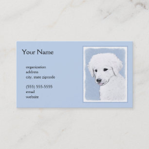 Kuvasz-Malerei - Niedliche Original Hunde-Kunst Visitenkarte