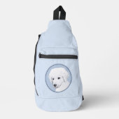 Kuvasz Malerei ungarischer Niedlicher Original Hun Crossbody Bag (Vorderseite)