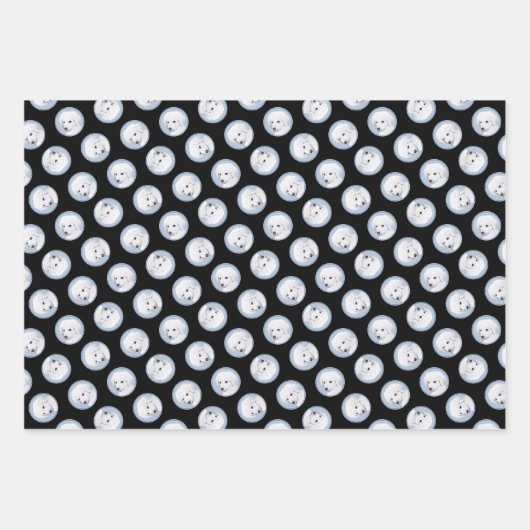 Kuvasz Malerei ungarischer Niedlicher Original Hun Geschenkpapier Set (Vorderseite 3)