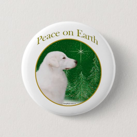 Kuvasz Peace Button (Vorderseite)
