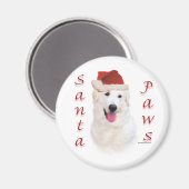 Kuvasz Santa Paws Magnet (Vorderseite/Rückseite)