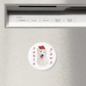 Kuvasz Santa Paws Magnet (In Situ (Geschirrspüler))