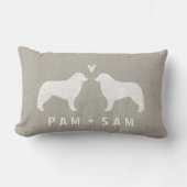 Kuvasz Silhouette-Liebe Lendenkissen (Vorderseite)