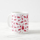 Kuvasz Weihnachtsdesign Kaffeetasse (Vorderseite Links)