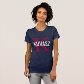 Kuvasz Zucht-Monogramm-Entwurf T-Shirt (Vorne ganz)