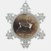 Kuvianak Innovia - Bull Caribbean (Reindeer) Schneeflocken Zinn-Ornament (Vorderseite)