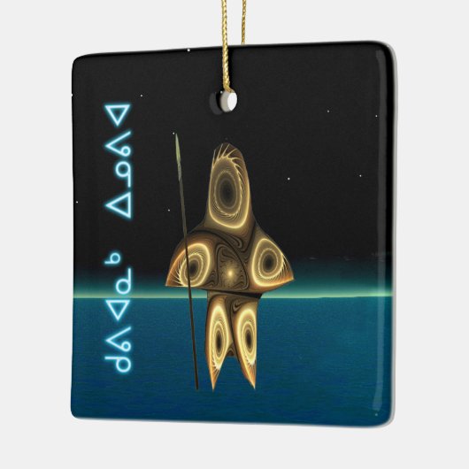 Kuvianak Innovia - Fraktal Inuit Hunter Keramikornament (Links)