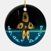 Kuvianak Innovia - Fraktal Inuit Hunter Keramikornament (Hinten)