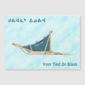 Kuvianak Innovia - Hunde im Schnee Schlitten Magnetkarte (Vorderseite)