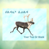 Kuvianak Innovia - Karibik (Rentier) auf Schnee Fensteraufkleber (Blatt 3)