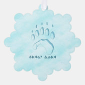 Kuvianak Innovia - Polar Bear Paw Print Ornament Karte (Vorderseite)