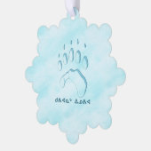Kuvianak Innovia - Polar Bear Paw Print Ornament Karte (Linke Ecke)