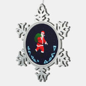 Kuvianak Innovia - Weihnachtsmann Schneeflocken Zinn-Ornament (Rechts)