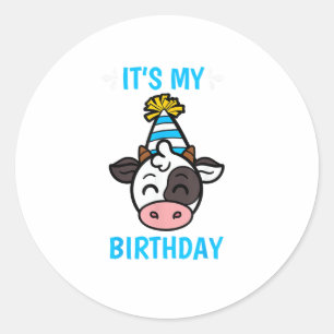 Kuw Birthday Party Hat Cattleman Bauer Bday Thema Runder Aufkleber