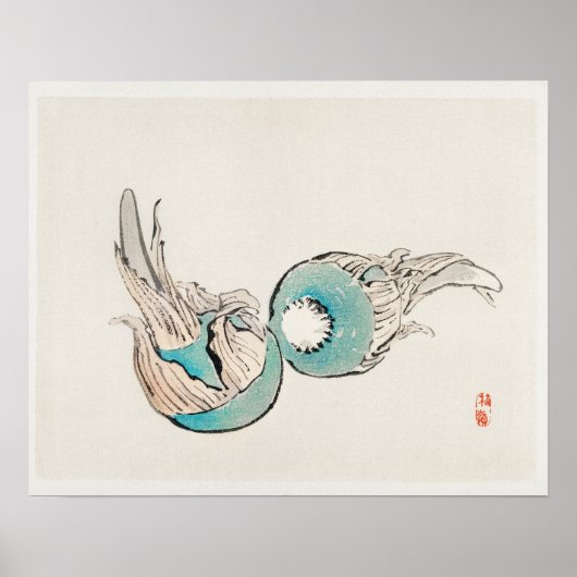 Kuwai Bulbs von Kōno Bairei (1844-1895) Poster (Vorne)