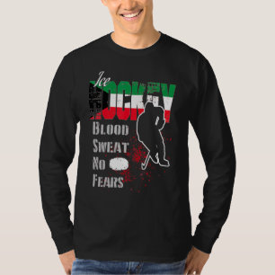 Kuwait Anhänger Blut Schweiß Keine Angst Eishockey T-Shirt