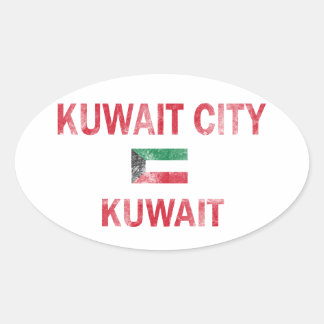 Kuwait City Kuwait Designentwürfe Ovaler Aufkleber
