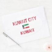 Kuwait City Kuwait Designentwürfe Ovaler Aufkleber (Umschlag)