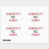Kuwait City Kuwait Designentwürfe Ovaler Aufkleber (Blatt)