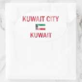 Kuwait City Kuwait Designentwürfe Ovaler Aufkleber (Tasche)