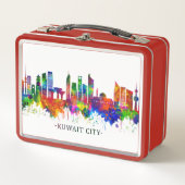 Kuwait City Kuwait Skyline Metall Brotdose (Vorderseite)