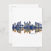 Kuwait City Skyline Einladungspostkarte (Vorne/Hinten)
